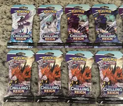 Pokemon Sword & Shield Chilling Reign Booster Pack Lot Of 12 - Image 2