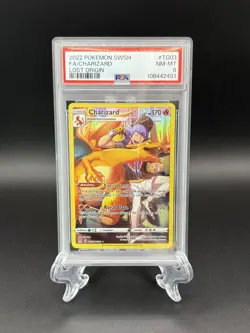 Pokemon Charizard TG03 Full Art Lost Origin Trainer Gallery PSA 8 - Image 1