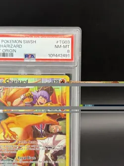Pokemon Charizard TG03 Full Art Lost Origin Trainer Gallery PSA 8 - Image 2