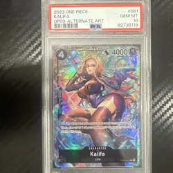 Bandai One Piece CCG Kalifa Alt Art Foil OP03-081 EN 2023 PSA 10 - Image 1