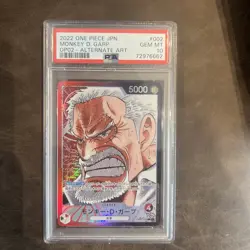 PSA 10 MONKEY D. GARP One Piece Japanese PARAMOUNT WAR 2022 OP02-002 ALT ART - Image 1