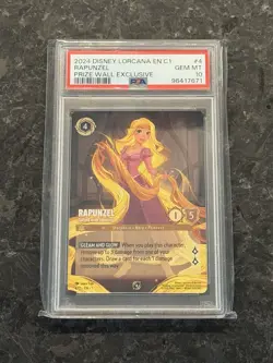 2024 DISNEY LORCANA EN C1 PRIZE WALL EXCLUSIVE #4 RAPUNZEL PSA 10 - Image 1