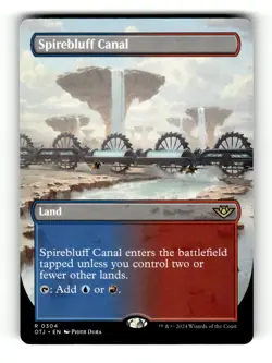 MTG: Spirebluff Canal (Borderless) | Outlaws of Thunder Junction 304 NM - Image 1