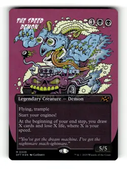 MTG: The Speed Demon (Borderless) | Aetherdrift 339 NM FOIL - Image 1