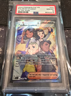 2024 POKEMON PAF EN-PALDEAN FATES ULTRA RARE #231 PALDEAN STUDENT PSA 10 - Image 1