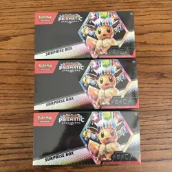 Pokemon TCG Prismatic Evolutions Surprise Box Lot of 3 - Image 1