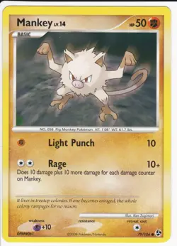 Mankey 79/106 Great Encounters Pokemon Lightly Played - Image 1
