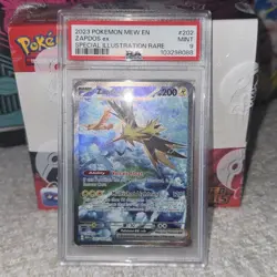 2023 POKEMON MEW EN-151 SPECIAL ILLUSTRATION RARE #202 ZAPDOS EX PSA 9 - Image 2