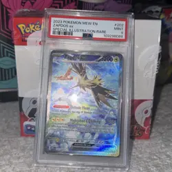 2023 POKEMON MEW EN-151 SPECIAL ILLUSTRATION RARE #202 ZAPDOS EX PSA 9 - Image 4