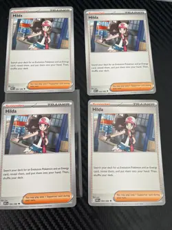 [4x Playset] Hilda 084/086 Sv: White Flare Pokemon TCG - Image 1