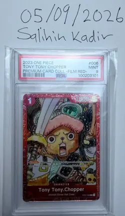 Namco Tony Tony.Chopper ST01-006 Film Red Foil PSA 9 One Piece CCG EN 2023 - Image 1