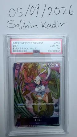 Bandai Uta #031 Event Pack Vol.1 Promo Foil PSA 10 One Piece CCG EN 2023 - Image 1