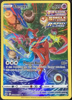 Deoxys GG12/GG70 SWSH: Crown Zenith: Galarian Gallery Holo - Pokemon Card - Image 1