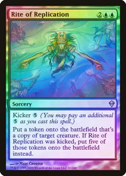 Rite of Replication FOIL Zendikar NM Blue Rare MAGIC GATHERING CARD ABUGames - Image 1