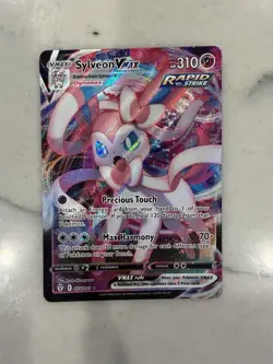 Pokemon TCG Sylveon VMAX Evolving Skies Holo Ultra Rare Card 075/203 NM Full Art - Image 1
