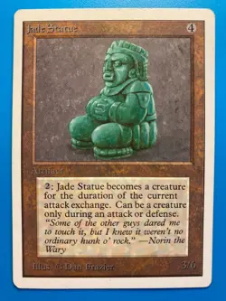 MTG 1x Jade Statue Unlimited OLD SCHOOL Magic the Gathering Card x1 LP - Image 1