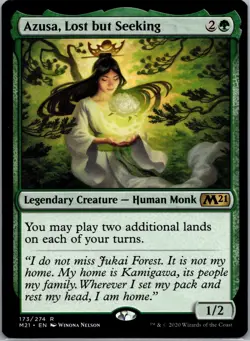 Azusa, Lost but Seeking Core Set 2021 Regular NM 173/273 MTG M21 - Image 1