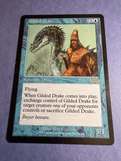 Mtg Gilded Drake Urzas Saga. NM Near Mint 1/3 - Image 1