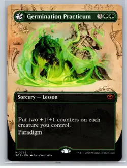 MTG - Secrets of Strixhaven #296 Germination Practicum - Borderless - Mythic - Image 1