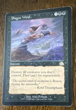 Plague Wind Prophecy Regular Rare M/HP MTG Black Magic, The Gathering - Image 1