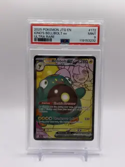 2025 POKEMON JTG EN JOURNEY TOGETHER ULTRA RARE #172 IONO'S BELLIBOLT EX PSA 9 - Image 1