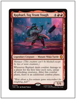 1x Raphael, Tag Team Tough, TMNT Commander, Magic MTG NM - Image 1