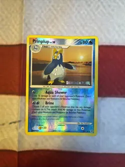 Prinplup 58/130 Diamond & Pearl Reverse Holo Pokemon Card 2007 - Image 1