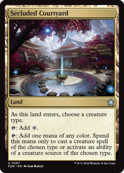 x4 Secluded Courtyard FDN Foundations MTG 267 UNCOMMON M/NM 4x - Image 1