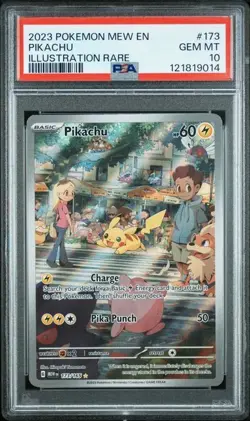 2023 POKEMON MEW EN-151 ILLUSTRATION RARE #173 PIKACHU PSA 10 - Image 1