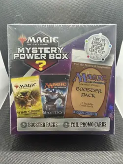 Magic The Gathering MTG Mystery Power Box Sealed 5 Booster Packs 2 Foil Promo - Image 1