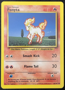 Ponyta Base Set - NM - Vintage WOTC Pokemon Card - Image 1