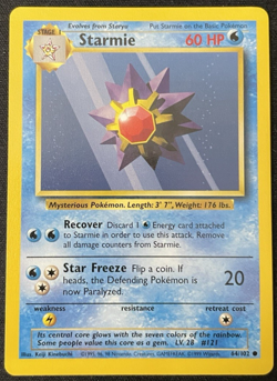 Starmie Base Set - NM - Vintage WOTC Pokemon Card - Image 1