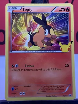 Tepig 13/25 25th Anniversary McDonalds Promo Regular Pokemon TCG 2021 NM - Image 3