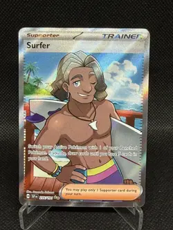 Surfer 235/191 Full Art Pokemon Card- Near Mint- Surging Sparks - Image 1