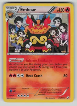 Emboar 27/113 Legendary Treasures Holo Pokemon HP - Image 1