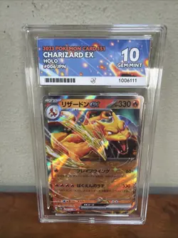 Pokemon TCG Charizard EX RR 006/165 SV2a 151 Japanese Card Ace 10 Gem Mint - Image 1