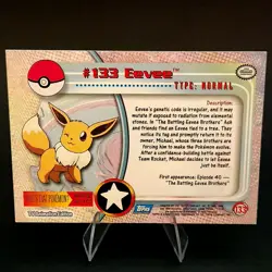 Eevee #133 - Topps Pokemon TV Animation Edition Series 3 - Non Holo Blue Label - Image 2