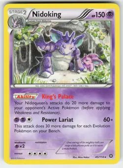 Nidoking 45/114 Rare Steam Siege Pokemon Lightly Played - Image 1
