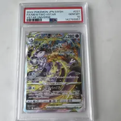 Pokemon Mewtwo VSTAR 221/172 S12a Vstar Universe Holo SAR PSA 10 Japanese - Image 3
