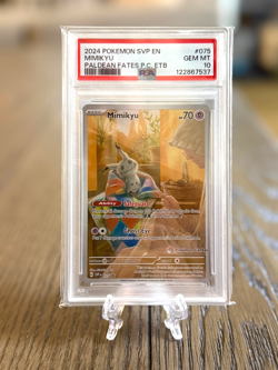 Mimikyu #075 Paldean Fates PSA 10 Pokemon Center Stamped ETB Promo - Image 3