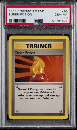 1999 POKEMON GAME #90 SUPER POTION PSA 10 - Image 1