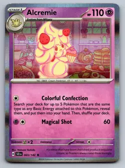 Alcremie 65/142 Rare Stellar Crown Pokemon Holo Near Mint - Image 1