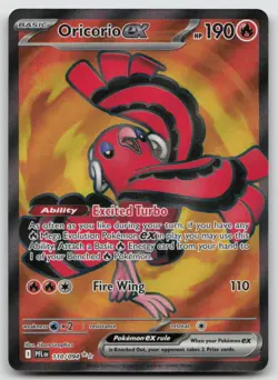 Oricorio ex 110/094 Ultra Rare Phantasmal Flames Pokemon Holo NM - Image 1