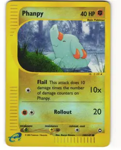 Phanpy Reverse Holo Pokemon TCG Aquapolis 100/147 MP - Image 1