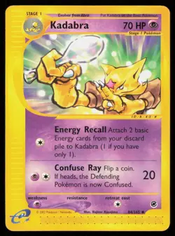 KADABRA 84/165 VINTAGE UNCOMMON EXPEDITION BASE SET POKEMON - Image 1