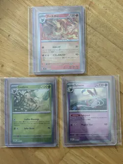 Pokemon Prismatic Evolutions Master Ball Lot Of 3, Sylveon Leafeon Flareon - Image 1
