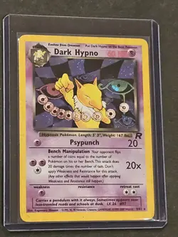Pokemon Dark Hypno HP 🌀 Team Rocket Holo Rare 9/82 60 WOTC 2000 English - Image 1