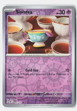Sinistea 097/197 Common Obsidian Flames Pokemon Reverse Holo NM Yuka Morii - Image 1