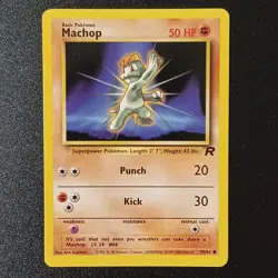Machop 59/82 Pokemon Team Rocket Set Vintage Unlimited LP-NM - Image 1
