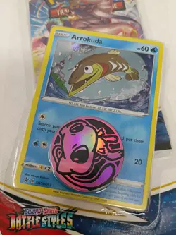 Nintendo Pokemon TCG Battle Styles Booster Pack Arrokuda (SWSH093) - Image 3